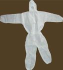 Terno completo protetor plástico do corpo de Hazmat da cor branca fornecedor