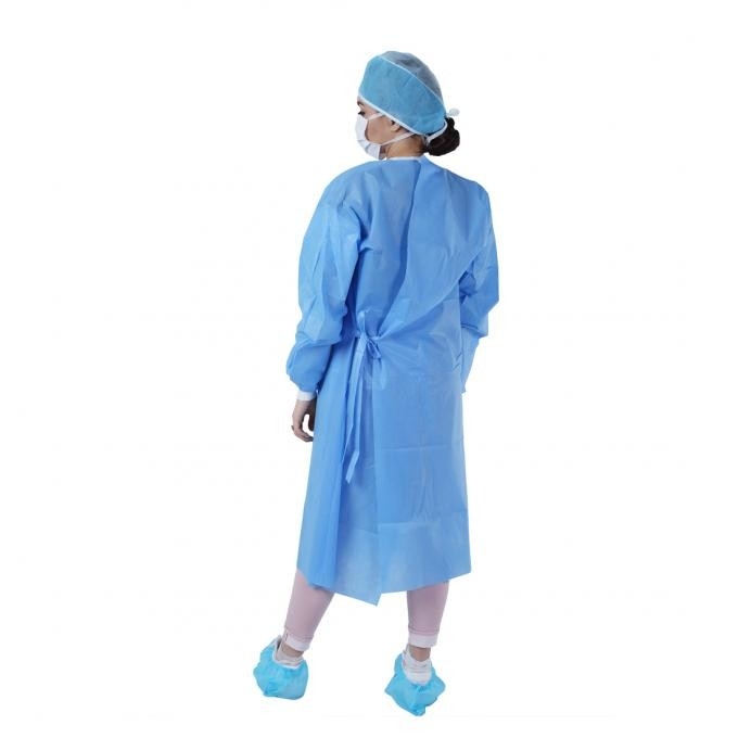 Luva longa descartável do vestido cirúrgico do algodão En13795 fornecedor